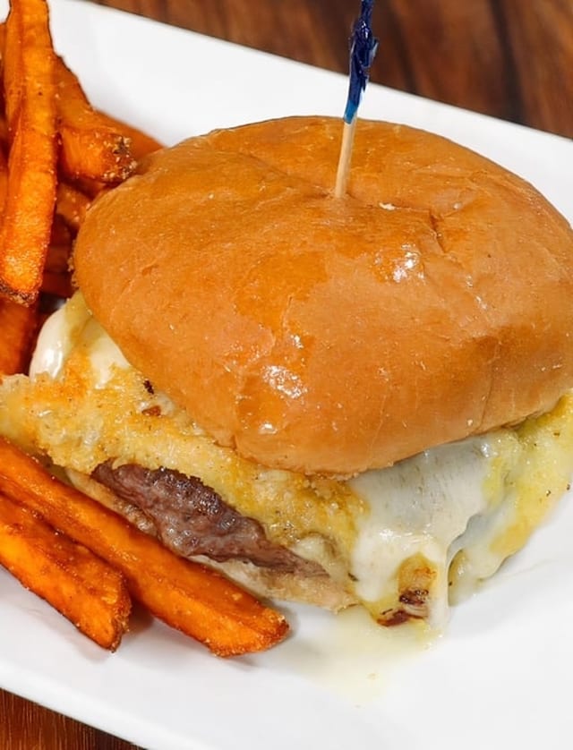 Saganaki Burger.