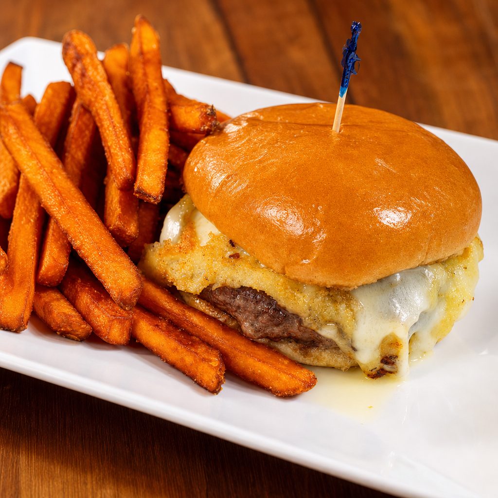 Saganaki Burger.
