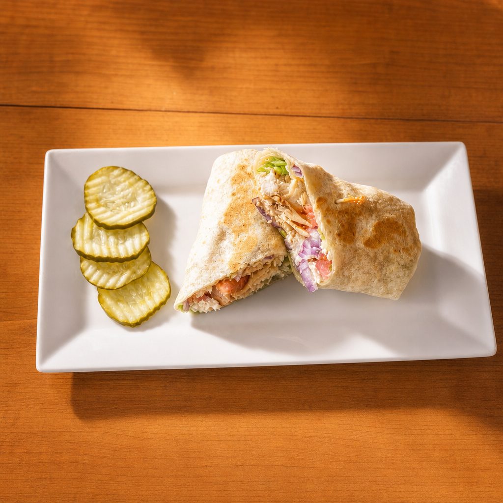 Greek Chicken Wrap.